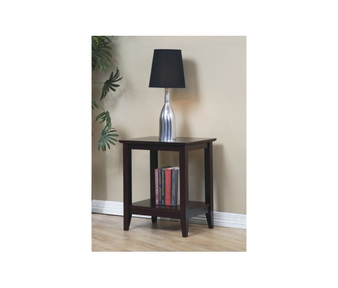 Quadra New End Table - Espresso